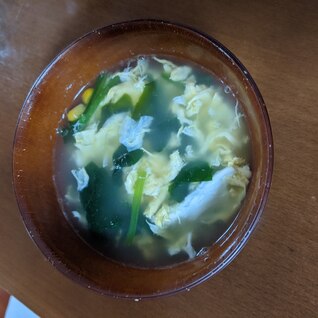 簡単♪卵とほうれん草の中華スープ